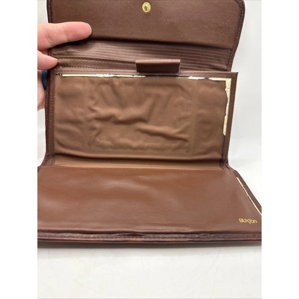 Buxton‎ Vintage Top Grain Cowhide Credit Card Wallet With Embossed Emblem